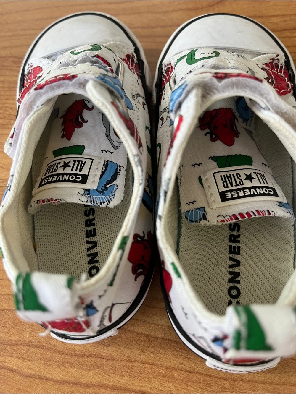 Converse Kids Velcro Sneakers sea creatures print